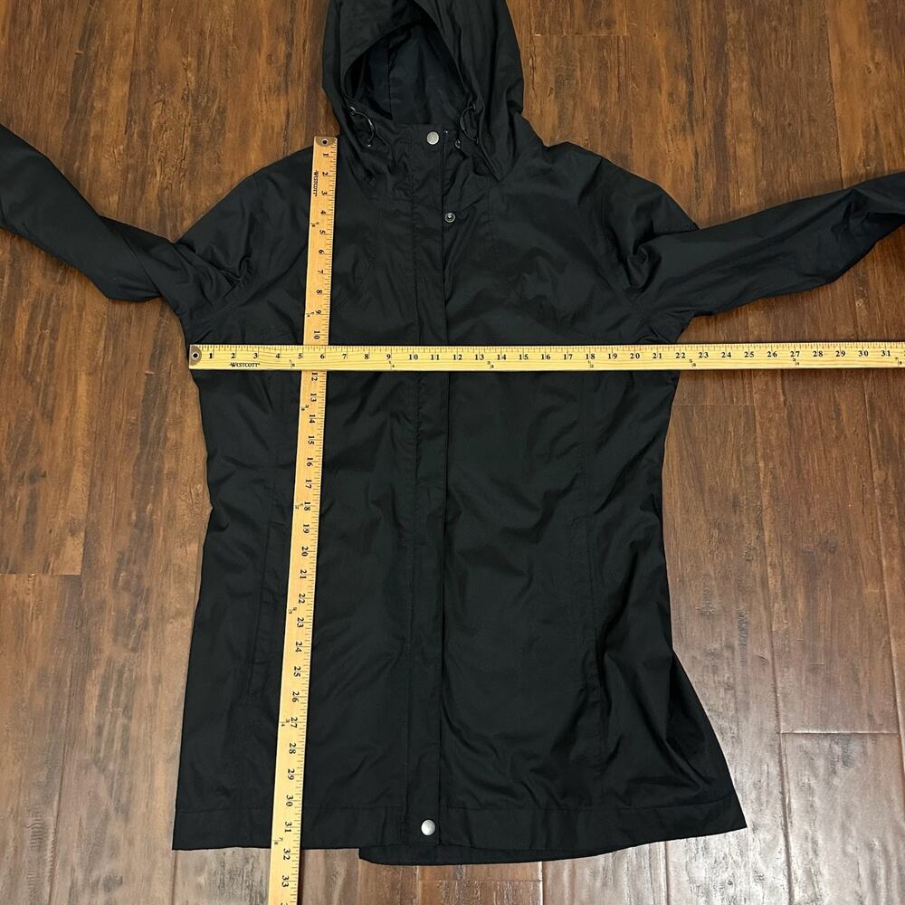 COLUMBIA Rain Jacket Black Omni-Tech Breathable Waterproof Hooded - Picture 10 of 11